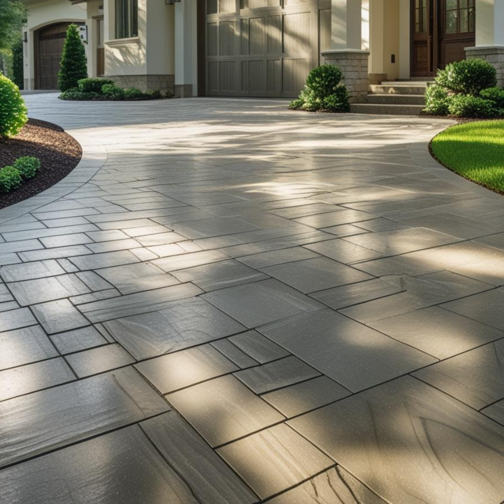 Expert Imprinted Concrete Driveway in Tarporley